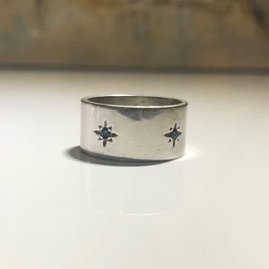 Sterling Silver Ring with Sapphire Stones